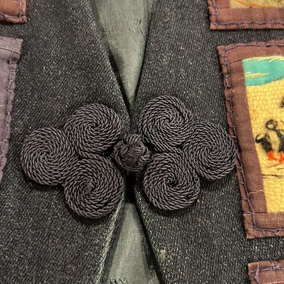 Handmade denim patch work vest size small - Picture 6 of 8